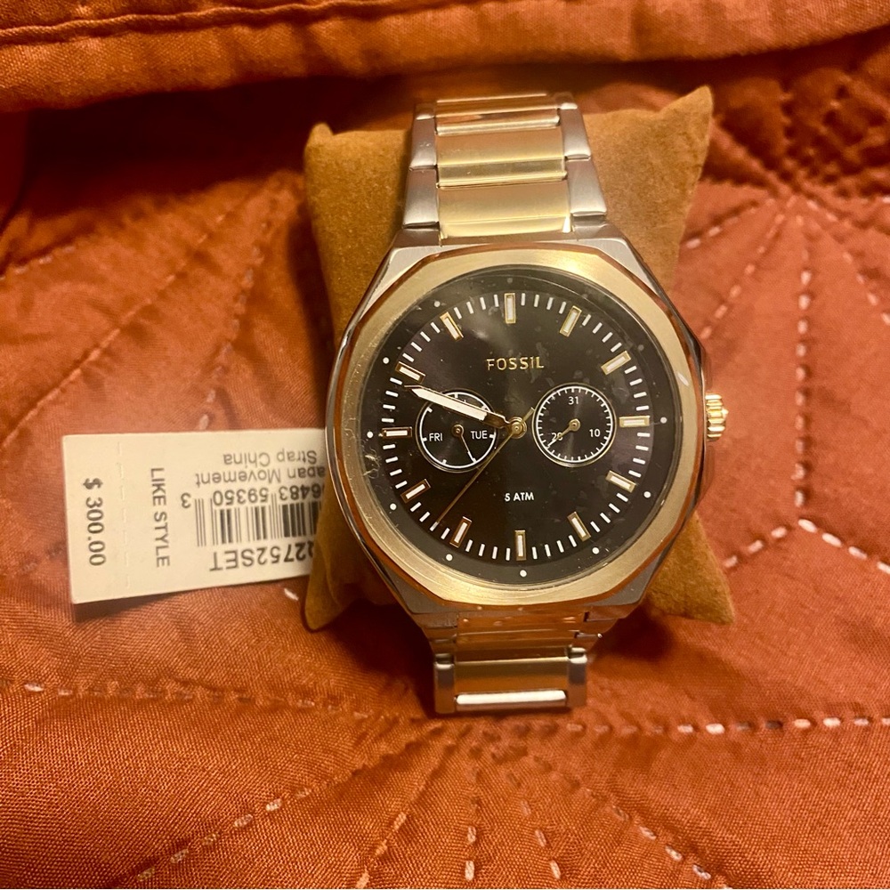 Fossil Men’s Multifunctional Two-Tone Stainless Steel Watch